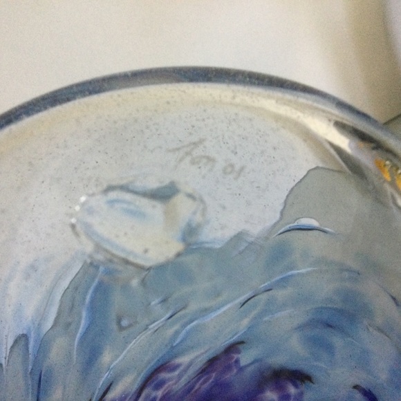 Signed Art Glass Vase - Picture 8 of 10